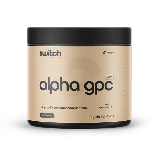Switch Nutrition Alpha GPC Genius Pure 30 grams 60 Serves Wicked NRG