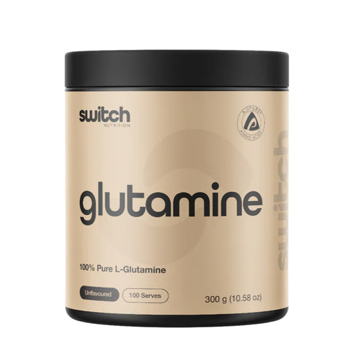 Switch Nutrition Glutamine 100 Serves, Unflavoured, Pure L-Glutamine, 300g,  Wicked NRG
