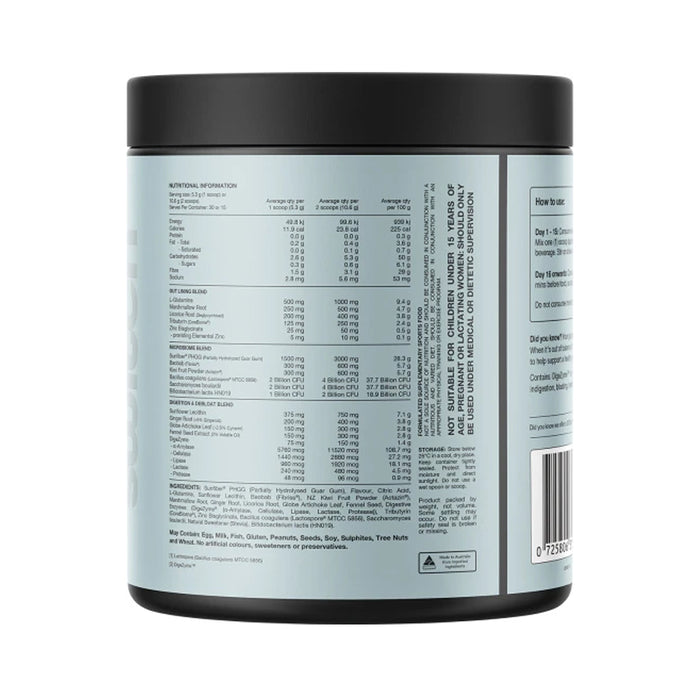 Switch Nutrition Gut Restore Mango Pineapple Flavour 159g 30 serves Ingredients Wicked NRG