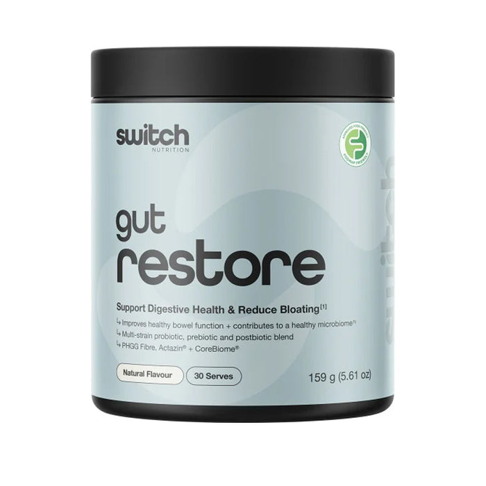 Switch Nutrition Gut Restore Natural Flavour 159g 30 serves Wicked NRG
