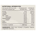 SWITCH NUTRITION Moringa Organic 100% Pure Unflavoured 150g 150 serves Nutritional Panel a Wicked NRG