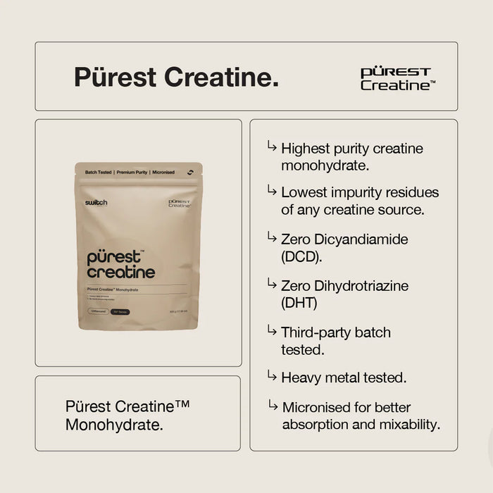 SWITCH Nutrition Purest Creatine packaging