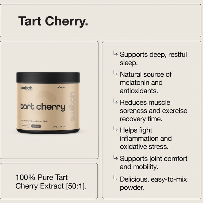 Switch Nutrition Tart Cherry Powder 60 Serves 30g Benefits Wicked NRG