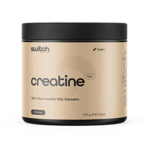 Switch Nutrition Creatine HCL 120g 240 Veg Capsules Wicked NRG