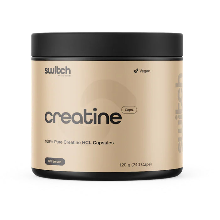 Switch Nutrition Creatine HCL 120g 240 Veg Capsules Wicked NRG