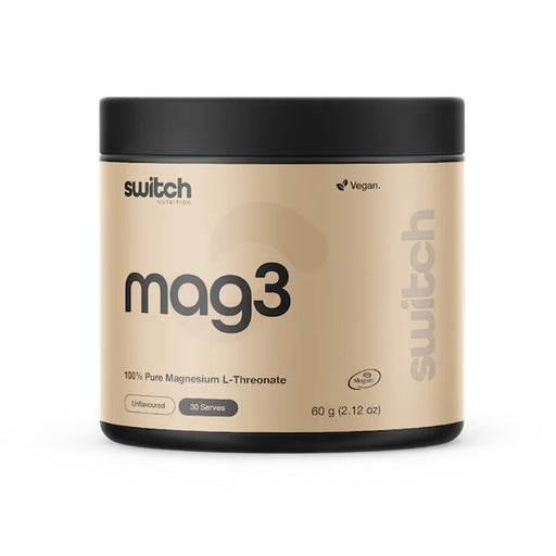 Switch Nutrition, Magnesium L-Threonate (Mag3), 60g, 30 serves, Powder, Wicked NRG