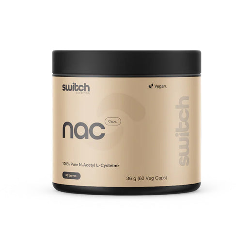 Switch Nutrition NAC 100% Pure N-Acetyl L-Cysteine 60 caps, Wicked NRG