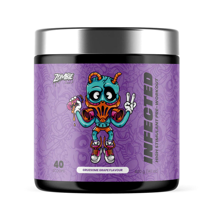 Switch Nutrition, Zombie Labs, Cross-Eyed, Infected, Gruesome Grape, 40 Scoops, 400 Grams, Wicked NRG