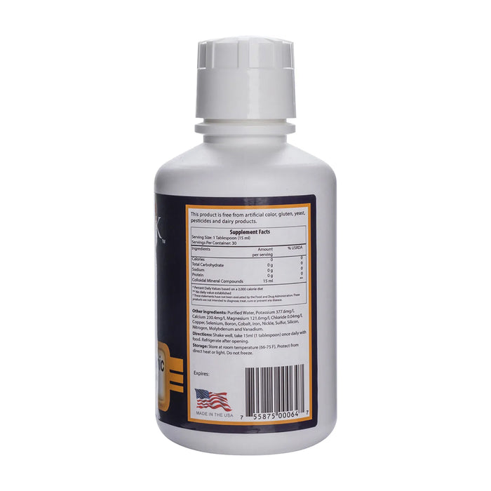 T.J. Clark Colloidal Minerals Legendary Phytogenic 474ml Ingredients Panel Wicked NRG
