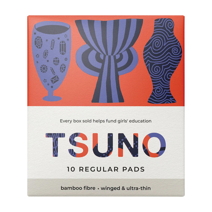 TSUNO Natural Bamboo Pads Regular Winged & Ultra Thin 10pk Wicked NRG