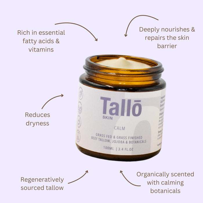 Tallo Skin Organic Tallow Cream - Calm 100ml A Wicked NRG