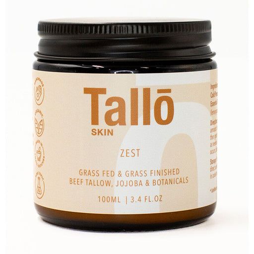 Tallo Skin Organic Tallow Cream - Zest 100ml Wicked NRG