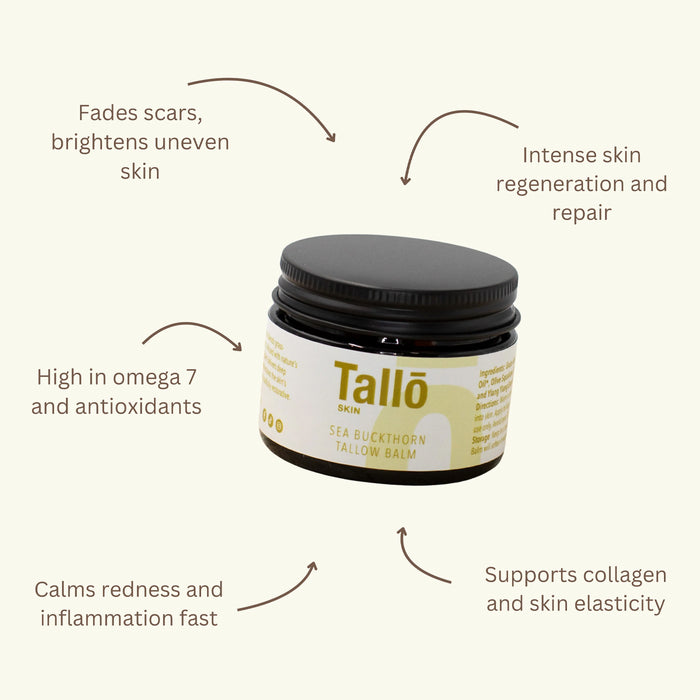 Tallo Skin Sea Buckthorn Tallow Balm Organic Balm 50ml A Wicked NRG