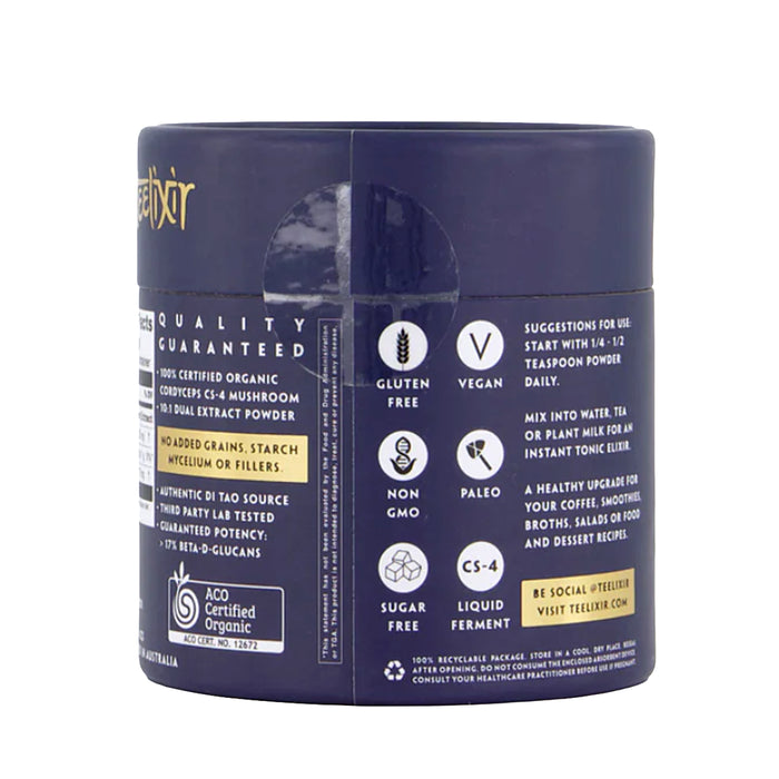 Teelixir Organic Cordyceps Mushroom 50g Wicked NRG