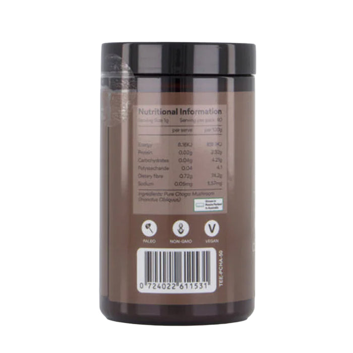 Teelixir Organic Pure Chaga Mushroom 50g Ingredients Wicked NRG