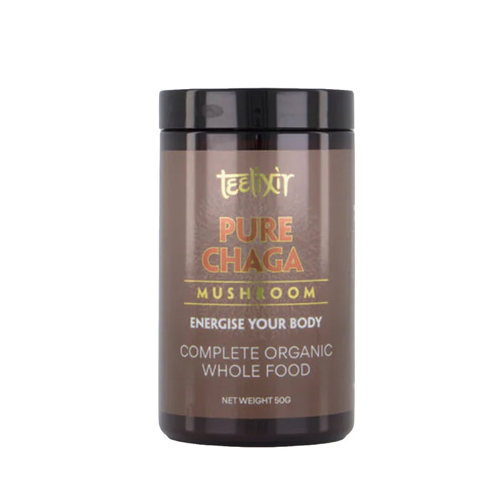Teelixir Organic Pure Chaga Mushroom 50g  Wicked NRG
