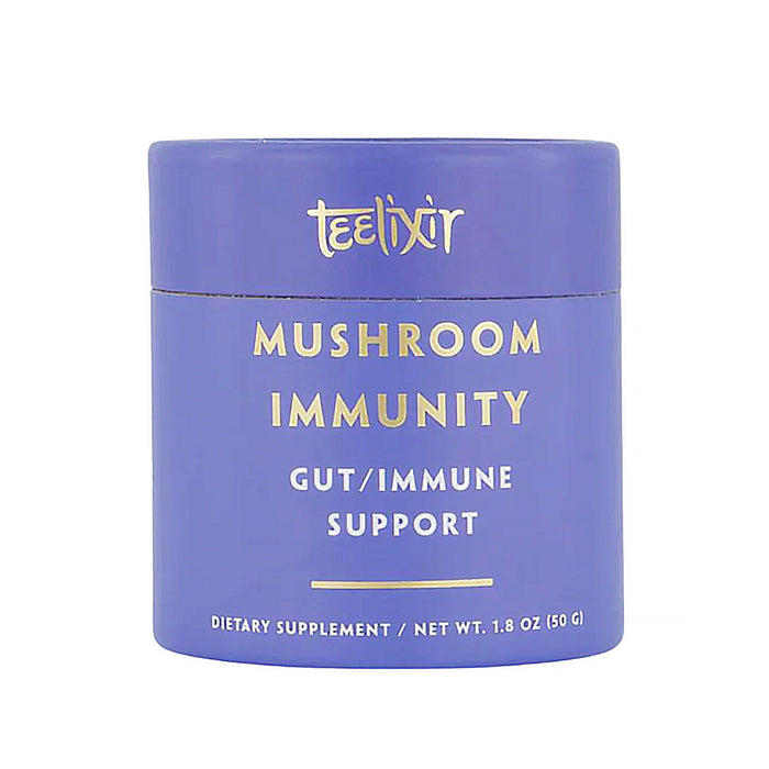 Teelixir Organic Mushroom Immunity, 10-1, 50g, Nutritional Panel, Wicked NRG