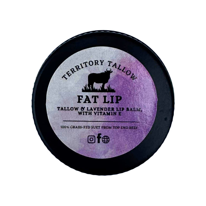 Territory Tallow natural tallow lip balm for dry lips,Territory Tallow Fat Lip - Tallow Lip Balm 15ml Lavender 