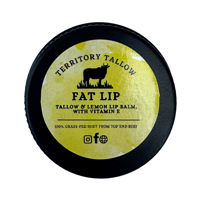 Territory Tallow Fat Lip - Tallow Lip Balm 15ml Lemon Wicked NRG