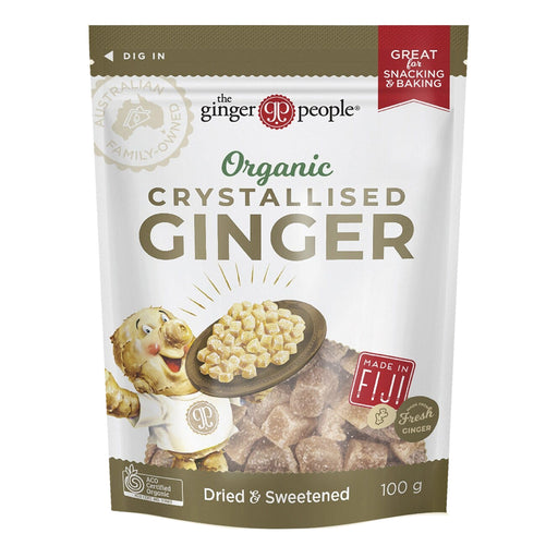The Ginger People Organic Crystallised Ginger 100g Wicked NRG