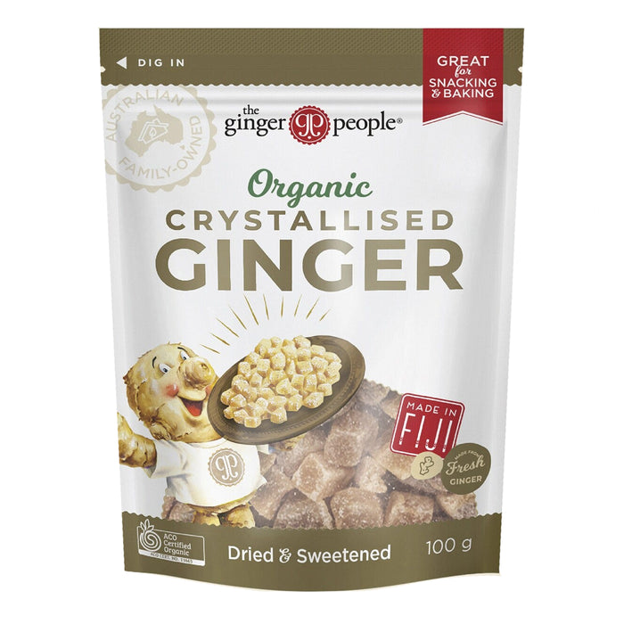 The Ginger People Organic Crystallised Ginger 100g Wicked NRG