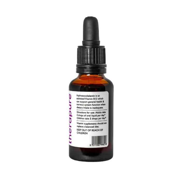 Therapure MTHFR Wellbeing Hydroxy B12 100 Drops 30ml Directions Wicked NRG