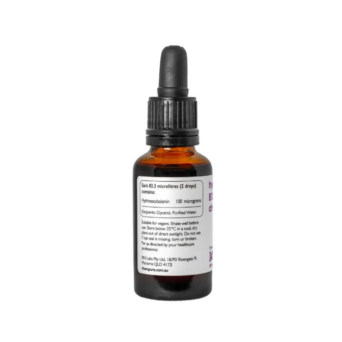 Therapure MTHFR Wellbeing Hydroxy B12 100 Drops 30ml Nutritional Panel Wicked NRG