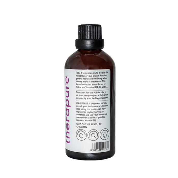 Therapure MTHFR Wellbeing Total B Drops 100ml Directions Wicked NRG