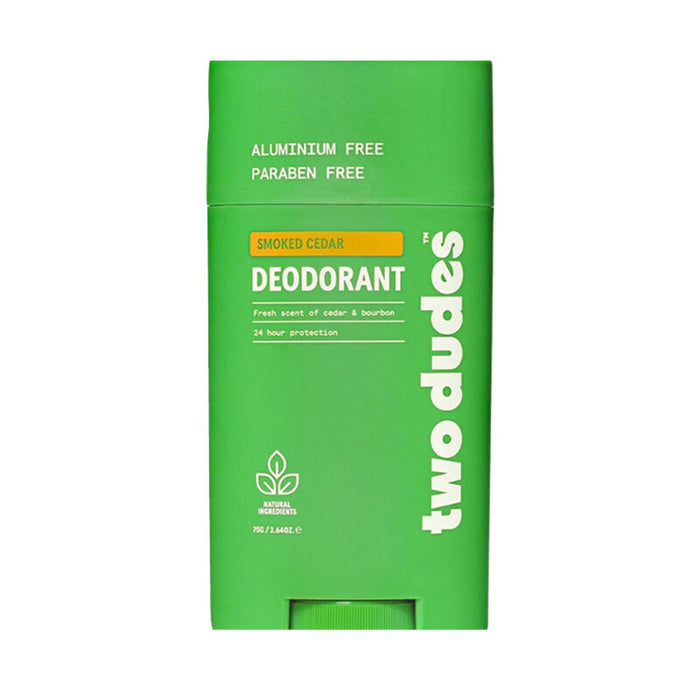 Two Dudes Deodorant Smoked Cedar 75grams Wicked NRG