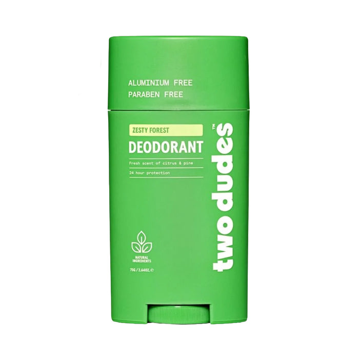 Two Dudes Deodorant Zesty Forest 75grams Wicked NRG