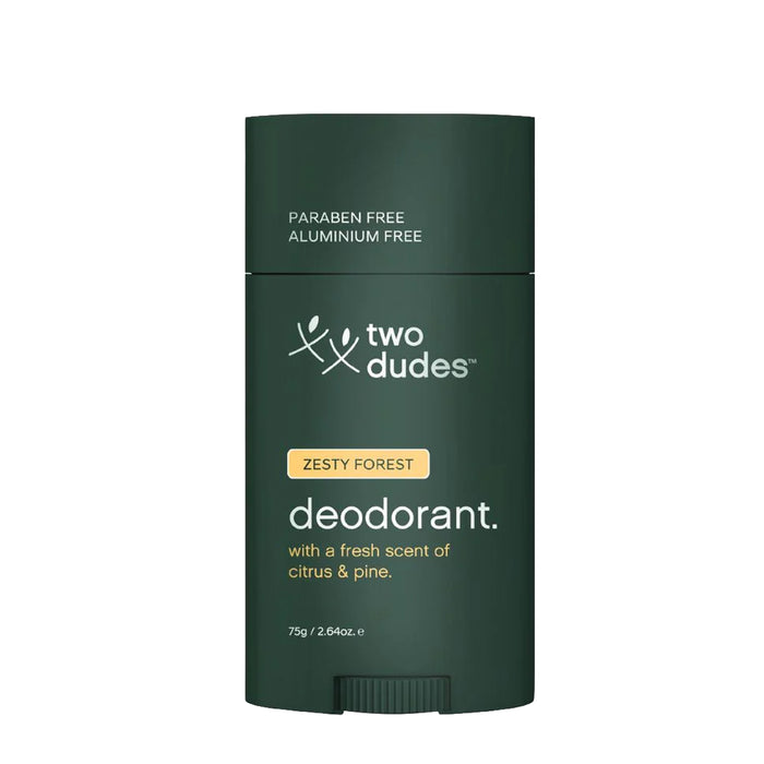 Two Dudes Deodorant Zesty Forest 75grams Wicked NRG