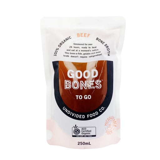 Undivided Food Co Good Bones Certified Organic Beef Bone Broth 250ml a Wicked NRG