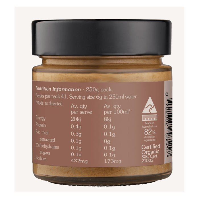 Urban Forager, Organic Beef Stock Concentrate, 250 Grams, Nutritional Panel, 1 Wicked NRG