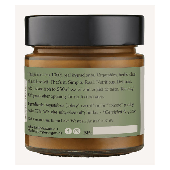 Urban Forager, Organic Vegetable Stock Concentrate, 250 Grams, Panel, Wicked NRG
