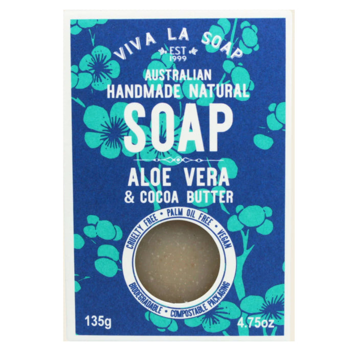 VIVA La Body Aloe Vera & Cocoa Butter Natural Soap 135gm Wicked NRG