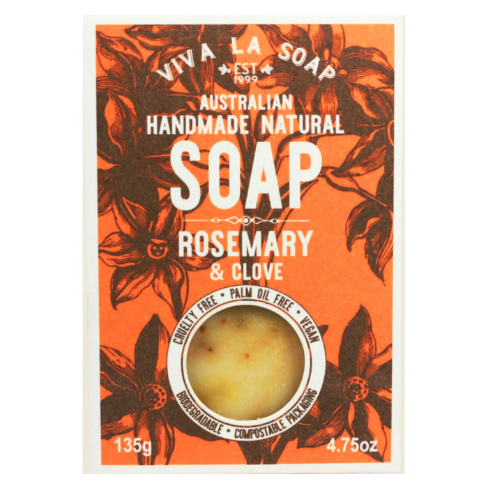 VIVA La Body Rosemary Clove Natural Soap 135gm Wicked NRG