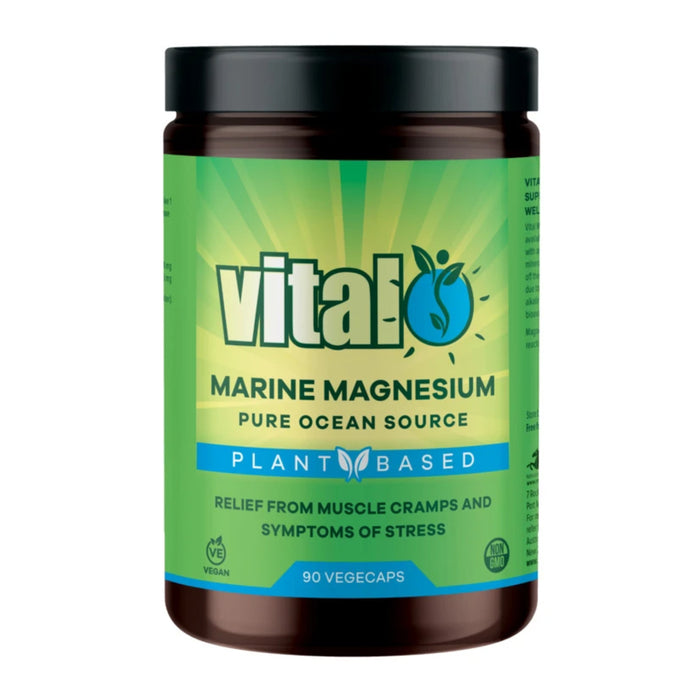 Vital Plant Based Marine Magnesium Pure Ocean Source 90 Vegecaps Wicked NRG