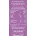 Vital Zing Water Drops Apple Blackcurrant 45ml, Nutritional Panel Wicked NRG