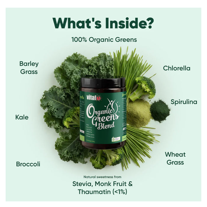 Vital Organic Greens 200gm Ingredients Wicked NRG
