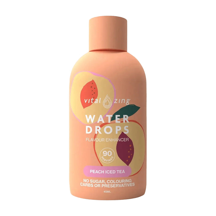Vital Zing Water Drops Peach Iced Tea 45ml Wicked NRG