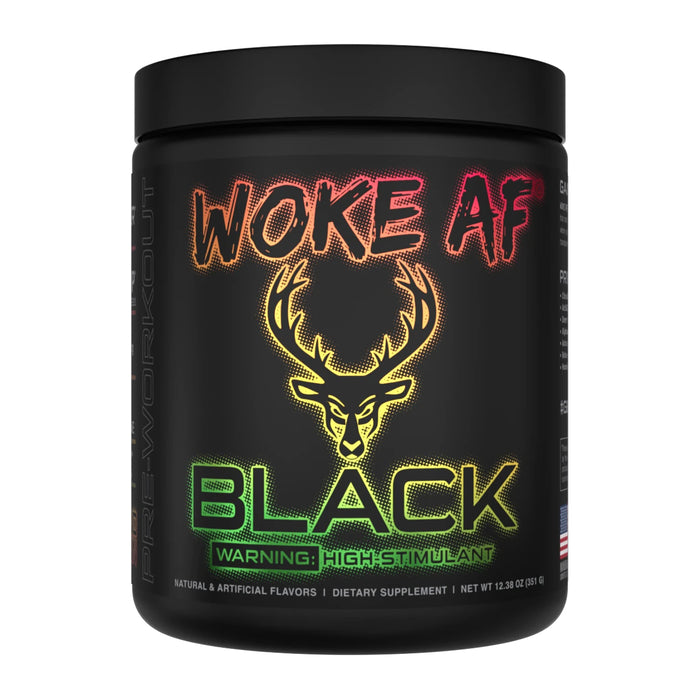 WOKE AF BLACK - High Stimulant Pre-Workout ,Island Fusion, 357 grams, 30 serves, Wicked NRG