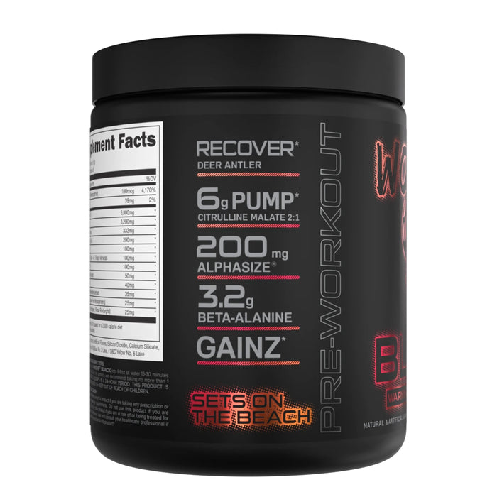 WOKE AF BLACK - High Stimulant Pre-Workout Sets On The Beach, 357 grams, 30 serves, Wicked NRG