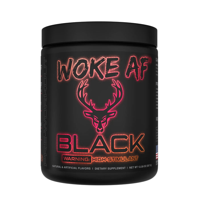 WOKE AF BLACK - High Stimulant Pre-Workout Sets On The Beach, 357 grams, 30 serves, Wicked NRG