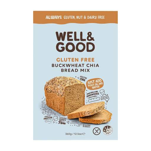 Well and Good Buckwheat & Chia Bread Mix 360g Wicked NRG