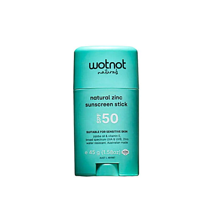 Wotnot Natural Natural Zinc Sunscreen Stick SPF50 45g Wicked NRG,