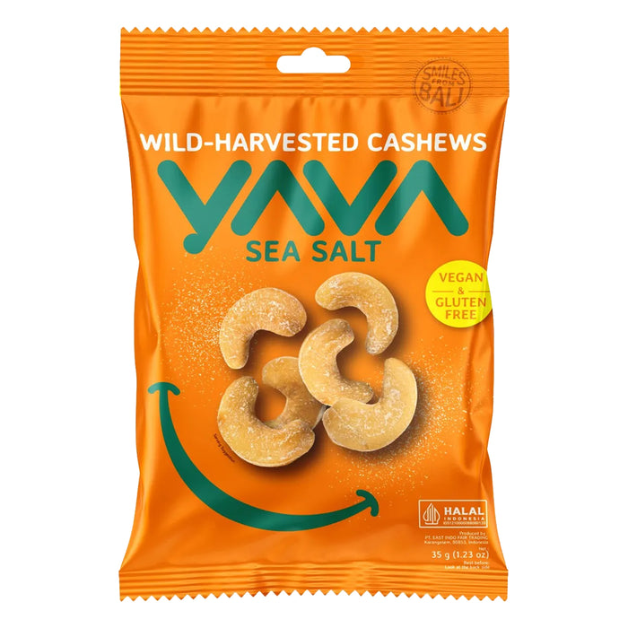 Yava Wild-Harvested Cashews Sea Salt 35g Wicked NRG