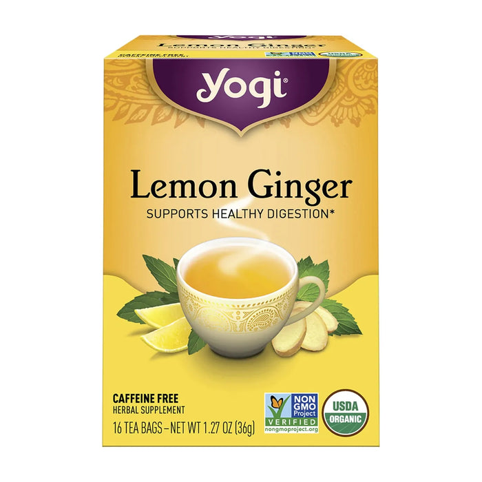 Yogi Tea Herbal Tea Bags Lemon Ginger 16pk Wicked NRG