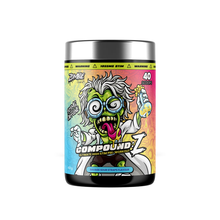 Zombie Labs Compound Z Savage Sour Straps, 40 Serves Wicked NRG