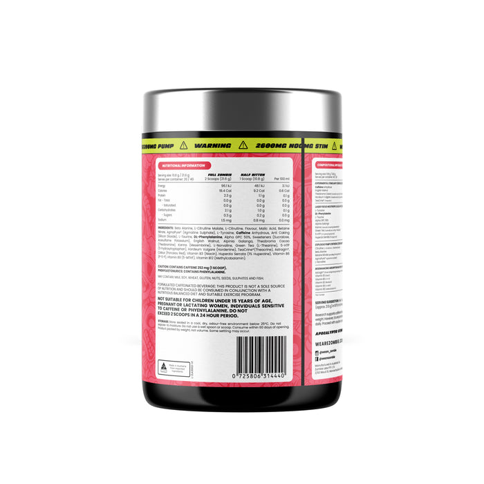 Zombie Labs Compound Z Wicked Watermelon, 40 Serves, Ingredients, Wicked NRG