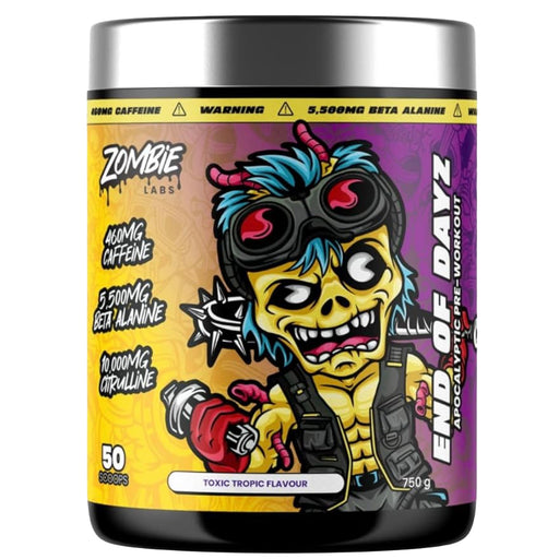 Zombie Labs EOD (End Of Dayz) Apocalyptic Pre-Workout Toxic Tropic Flavour 50 Serves  750 Grams Wicked NRG